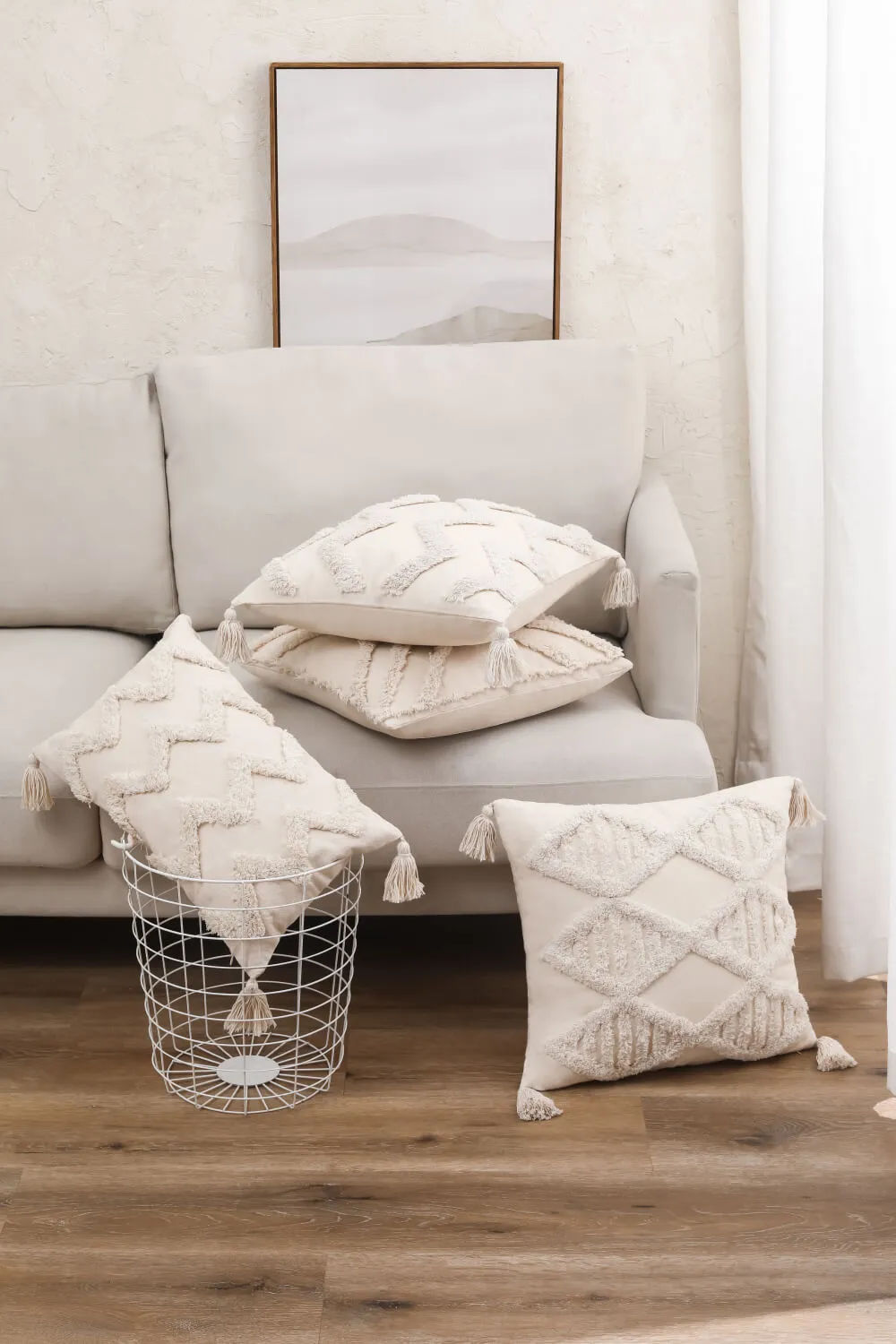 8 Styles Decorative Fringe Pillow Cover