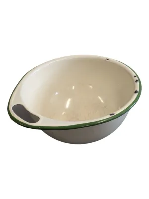 Antique Vintage Enamelware Wash Basin