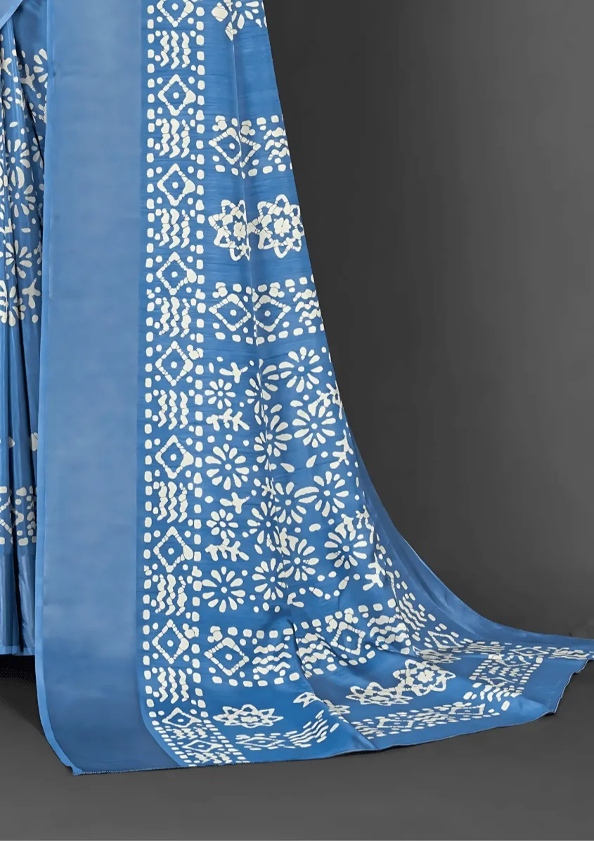 Blue Dola Silk Saree