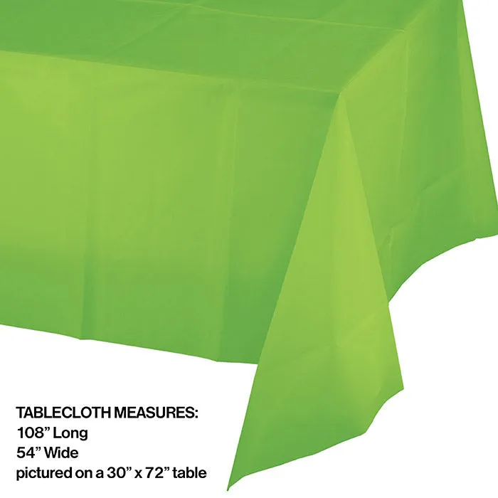 Bulk Fresh Lime Green Value Friendly Plastic Table Cover (12 per Case)