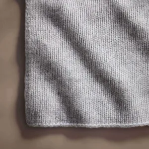 Cashmere Melange Knit Blanket - Grey Melange