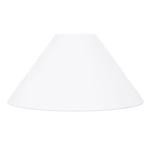 Coolie Shade - Pure White Slub Linen. White lining