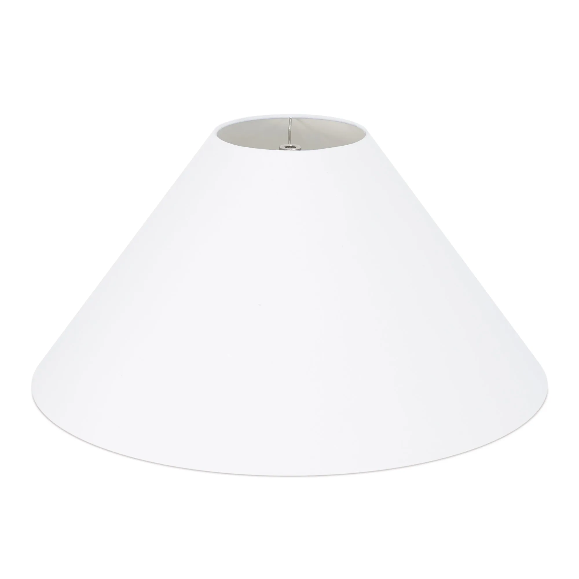 Coolie Shade - Pure White Slub Linen. White lining