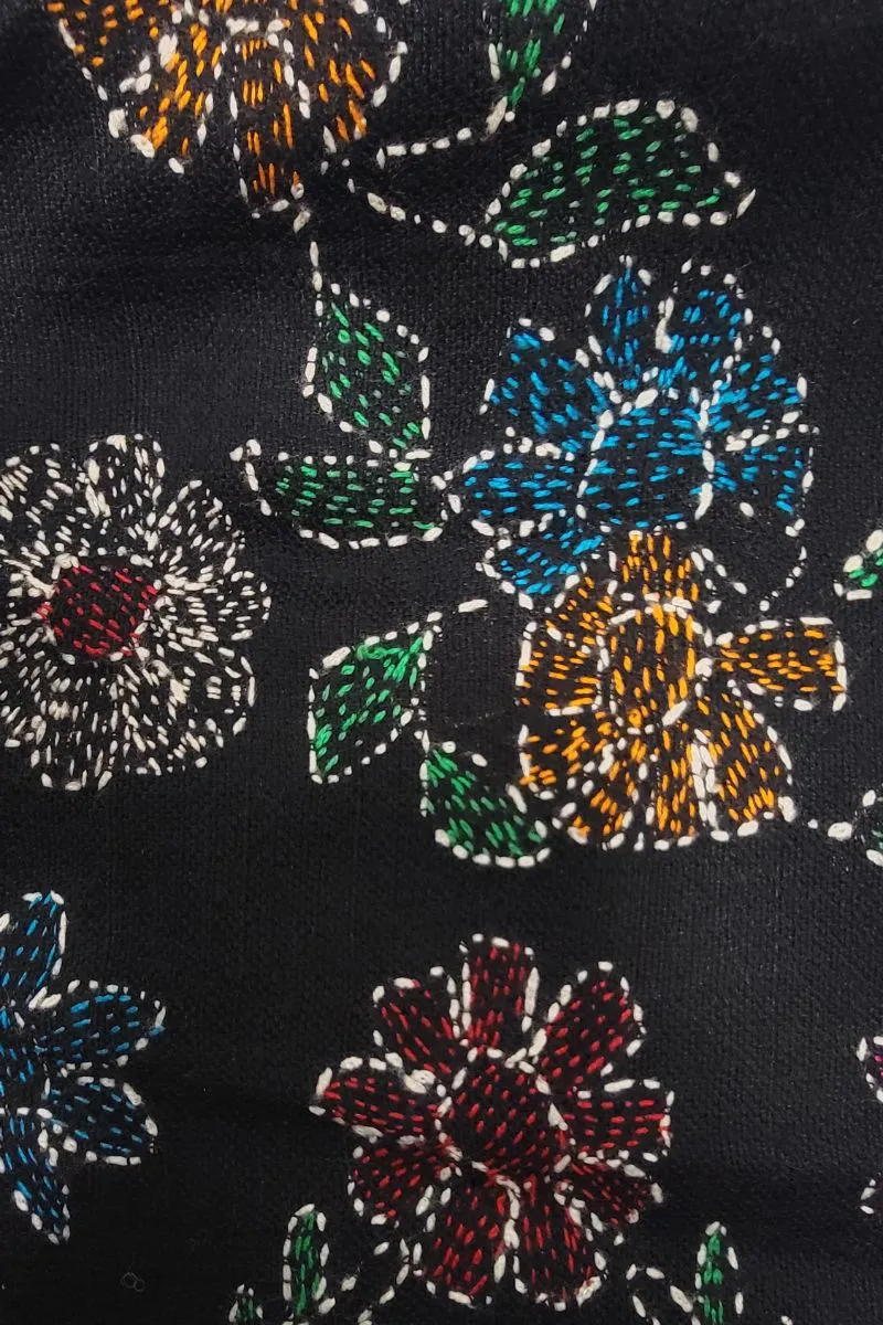 Designs by Amina - Hand Work - Black - Wool - Shawl - 1 Piece - 0037