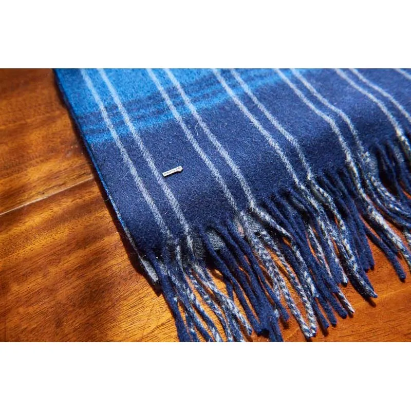 Dubarry Gleneagle Wool Scarf - Peacock Blue