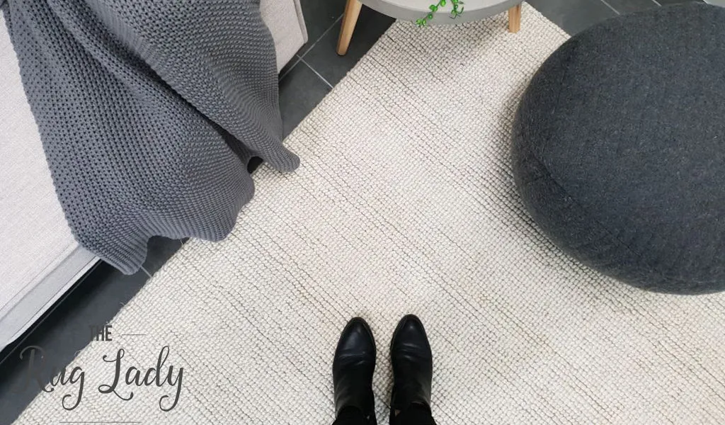 Elements Luna Natural White Felted Wool Rug