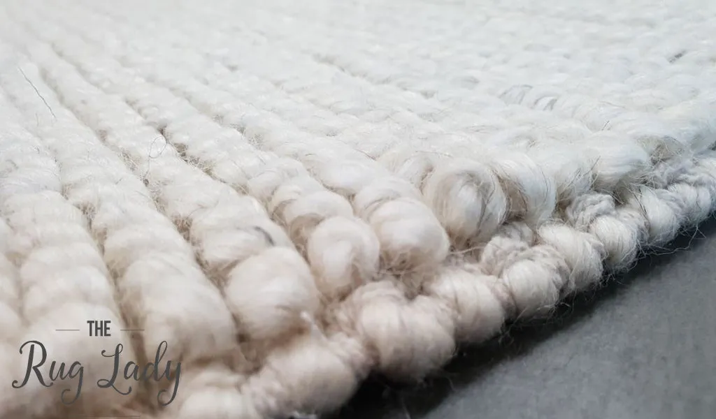Elements Luna Natural White Felted Wool Rug