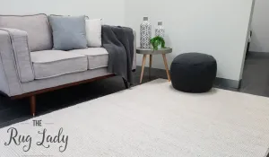 Elements Luna Natural White Felted Wool Rug