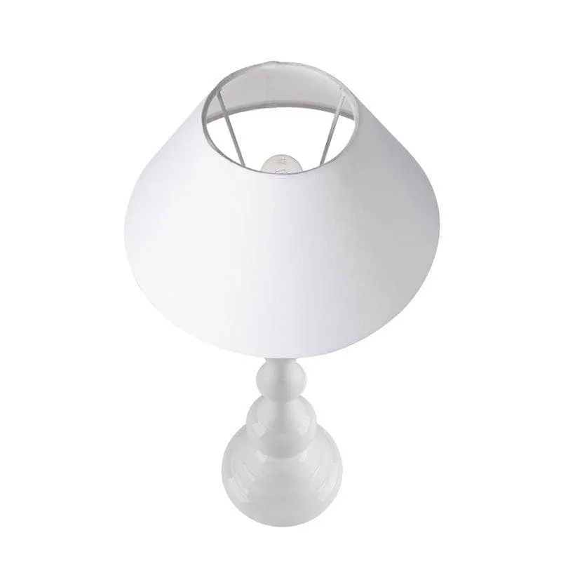 Graceful Gleam White Table Lamp - Ice