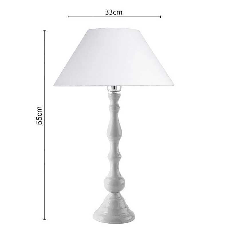 Graceful Gleam White Table Lamp - Ice