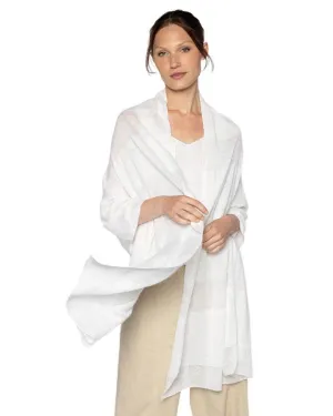 Kinross Cashmere Shadow Stripe Wrap