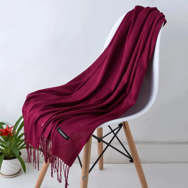 Long Warm Cashmere Hijab Scarf for Muslims