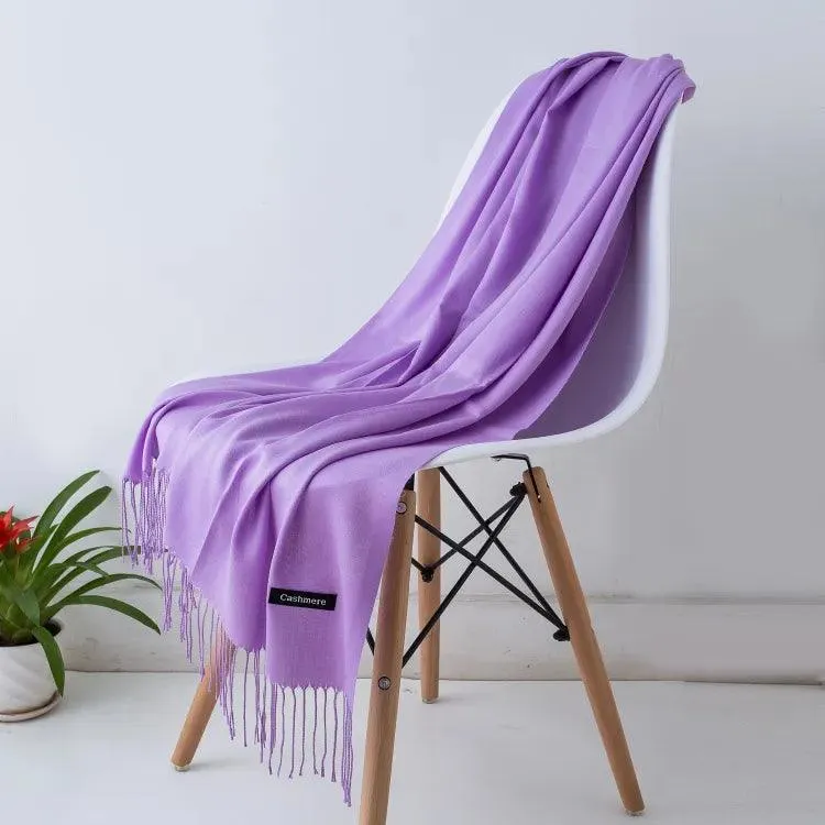 Long Warm Cashmere Hijab Scarf for Muslims