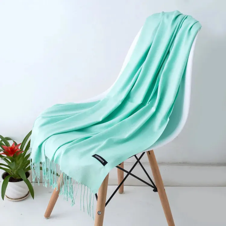 Long Warm Cashmere Hijab Scarf for Muslims