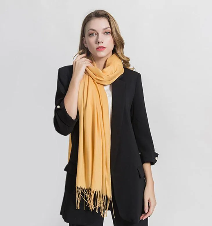Long Warm Cashmere Hijab Scarf for Muslims
