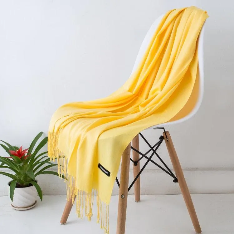 Long Warm Cashmere Hijab Scarf for Muslims