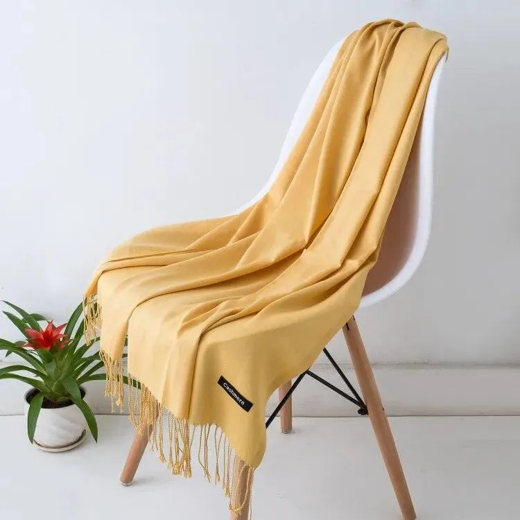 Long Warm Cashmere Hijab Scarf for Muslims