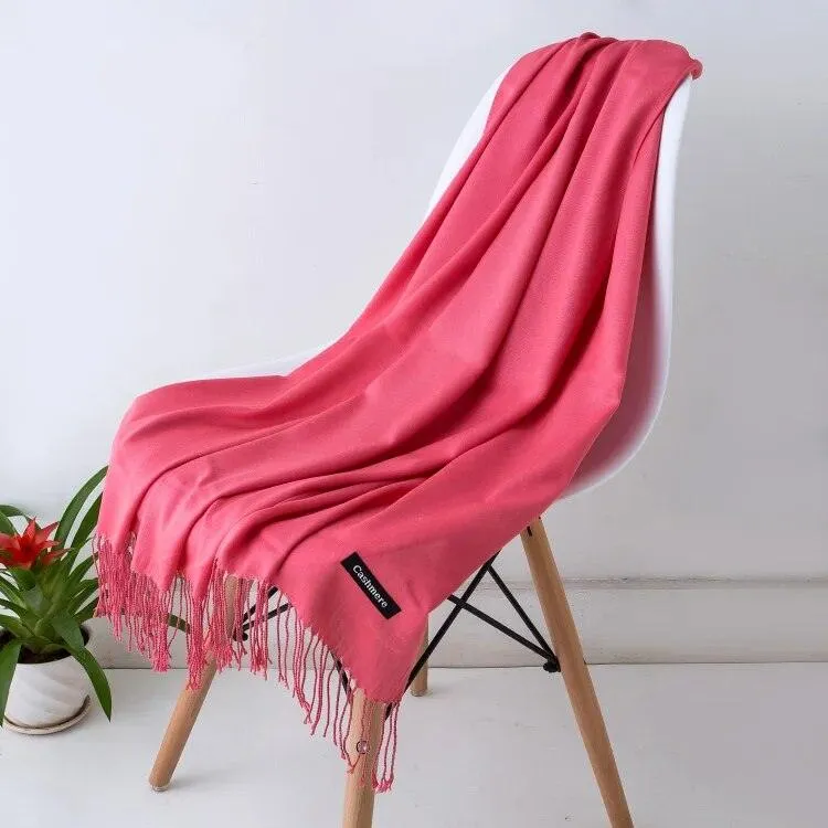 Long Warm Cashmere Hijab Scarf for Muslims