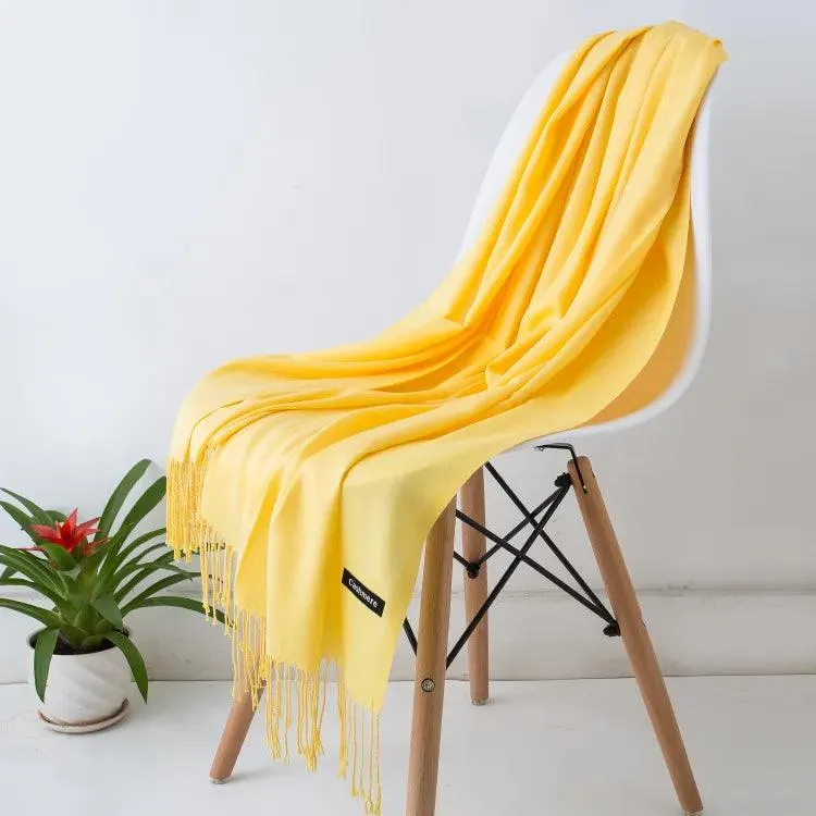Long Warm Cashmere Hijab Scarf for Muslims