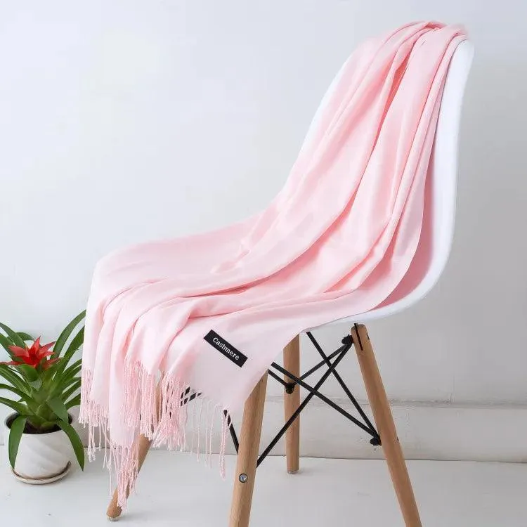 Long Warm Cashmere Hijab Scarf for Muslims