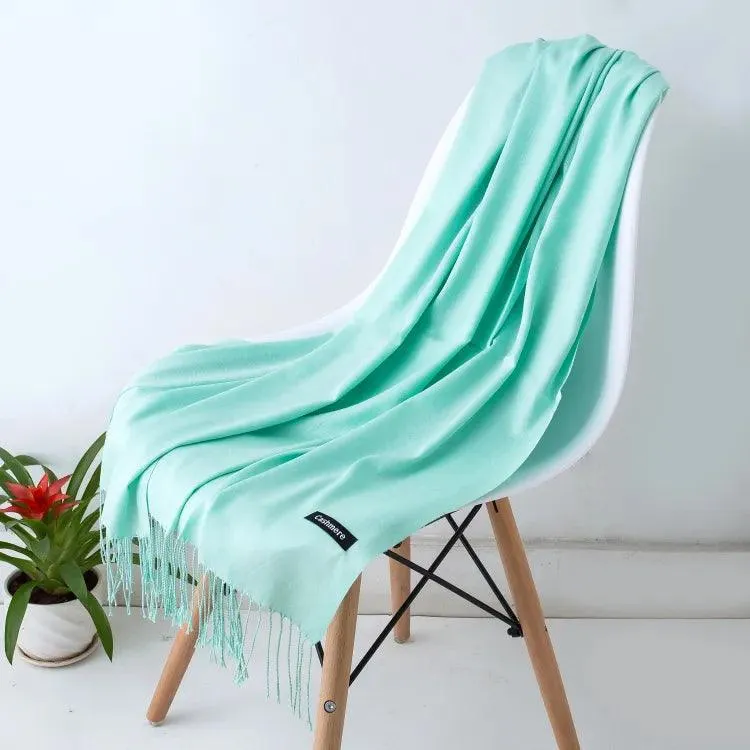 Long Warm Cashmere Hijab Scarf for Muslims