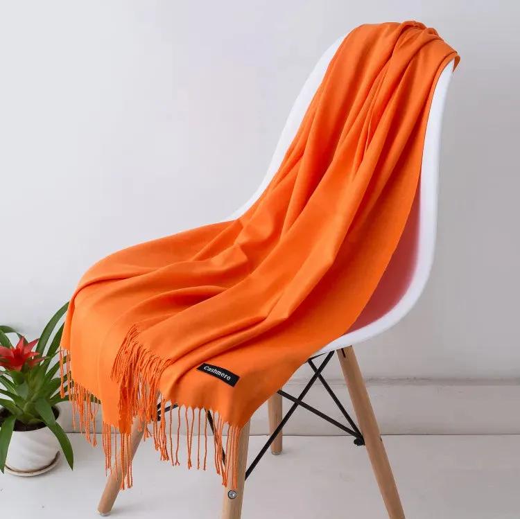 Long Warm Cashmere Hijab Scarf for Muslims
