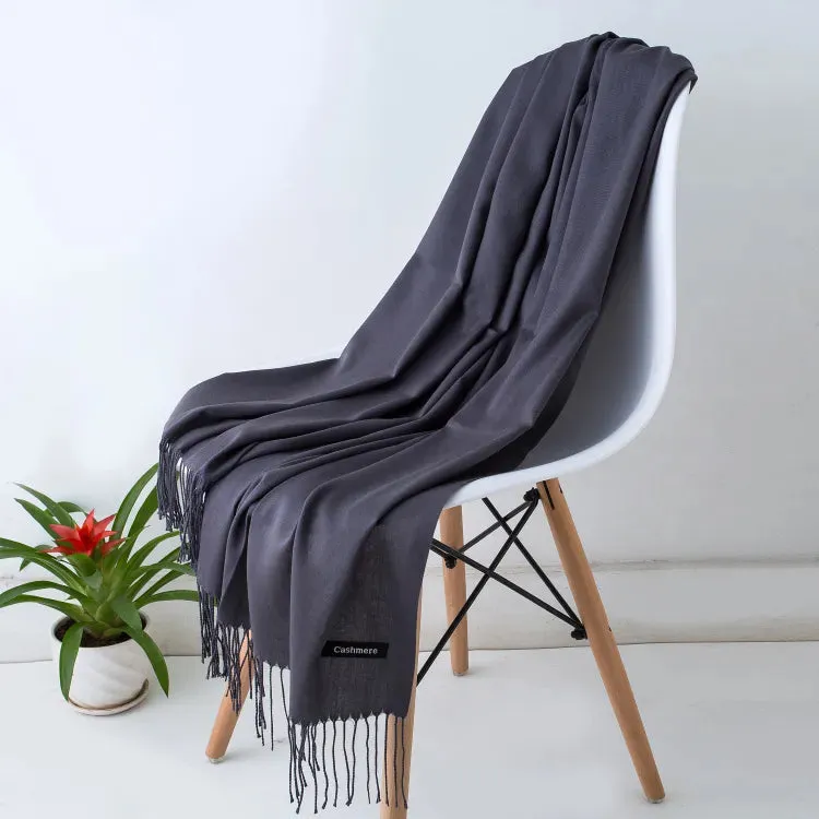 Long Warm Cashmere Hijab Scarf for Muslims