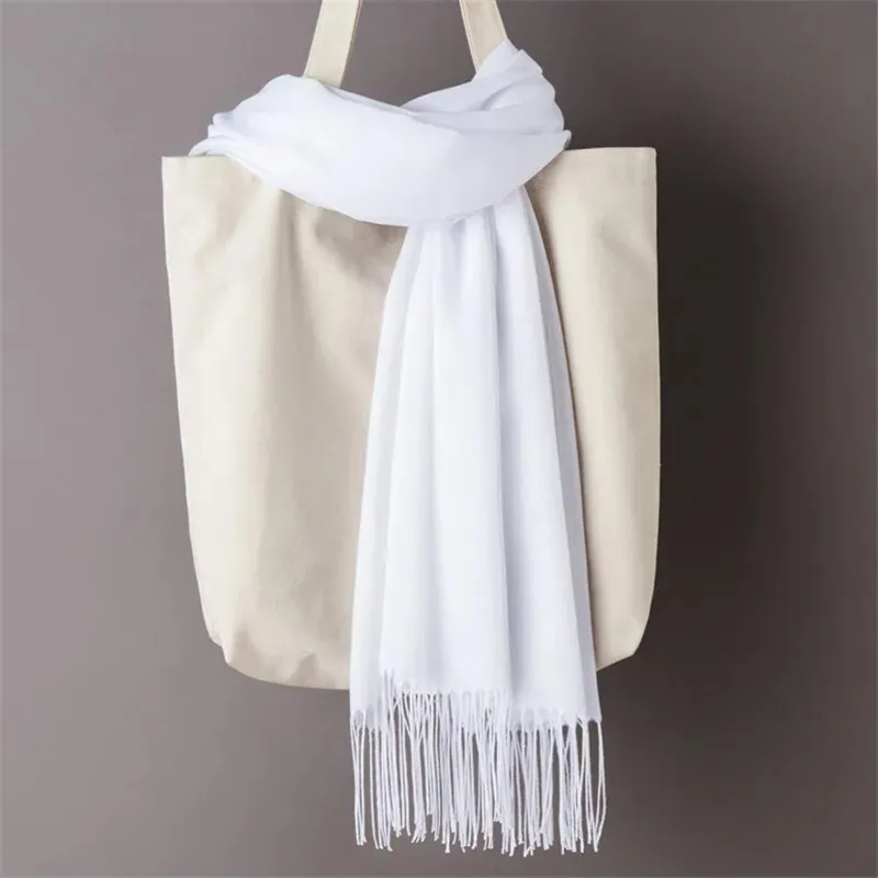 Long Warm Cashmere Hijab Scarf for Muslims