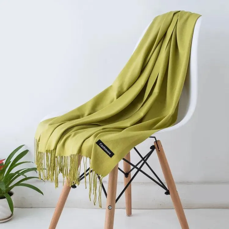 Long Warm Cashmere Hijab Scarf for Muslims