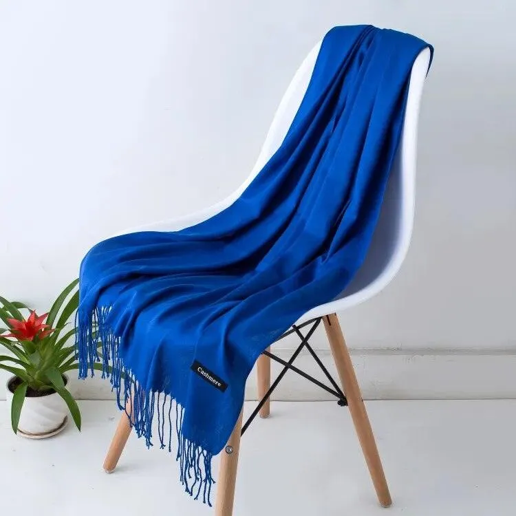 Long Warm Cashmere Hijab Scarf for Muslims