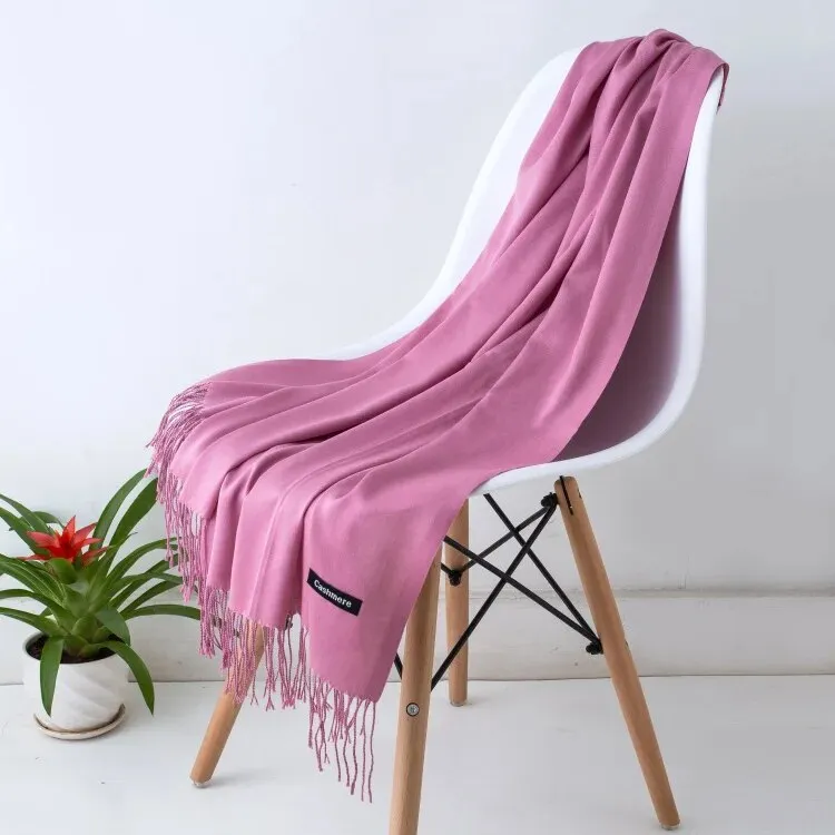 Long Warm Cashmere Hijab Scarf for Muslims