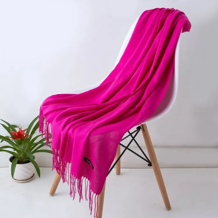 Long Warm Cashmere Hijab Scarf for Muslims