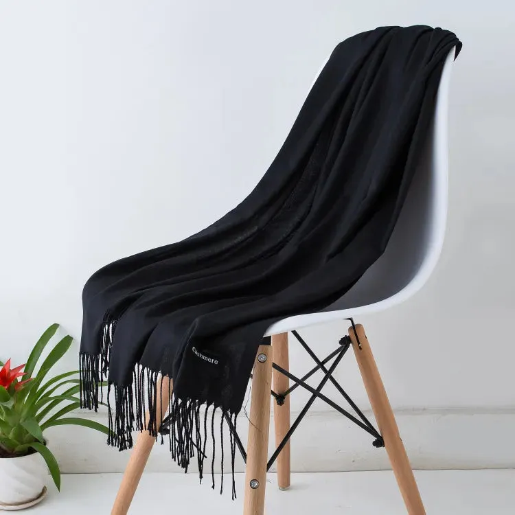Long Warm Cashmere Hijab Scarf for Muslims