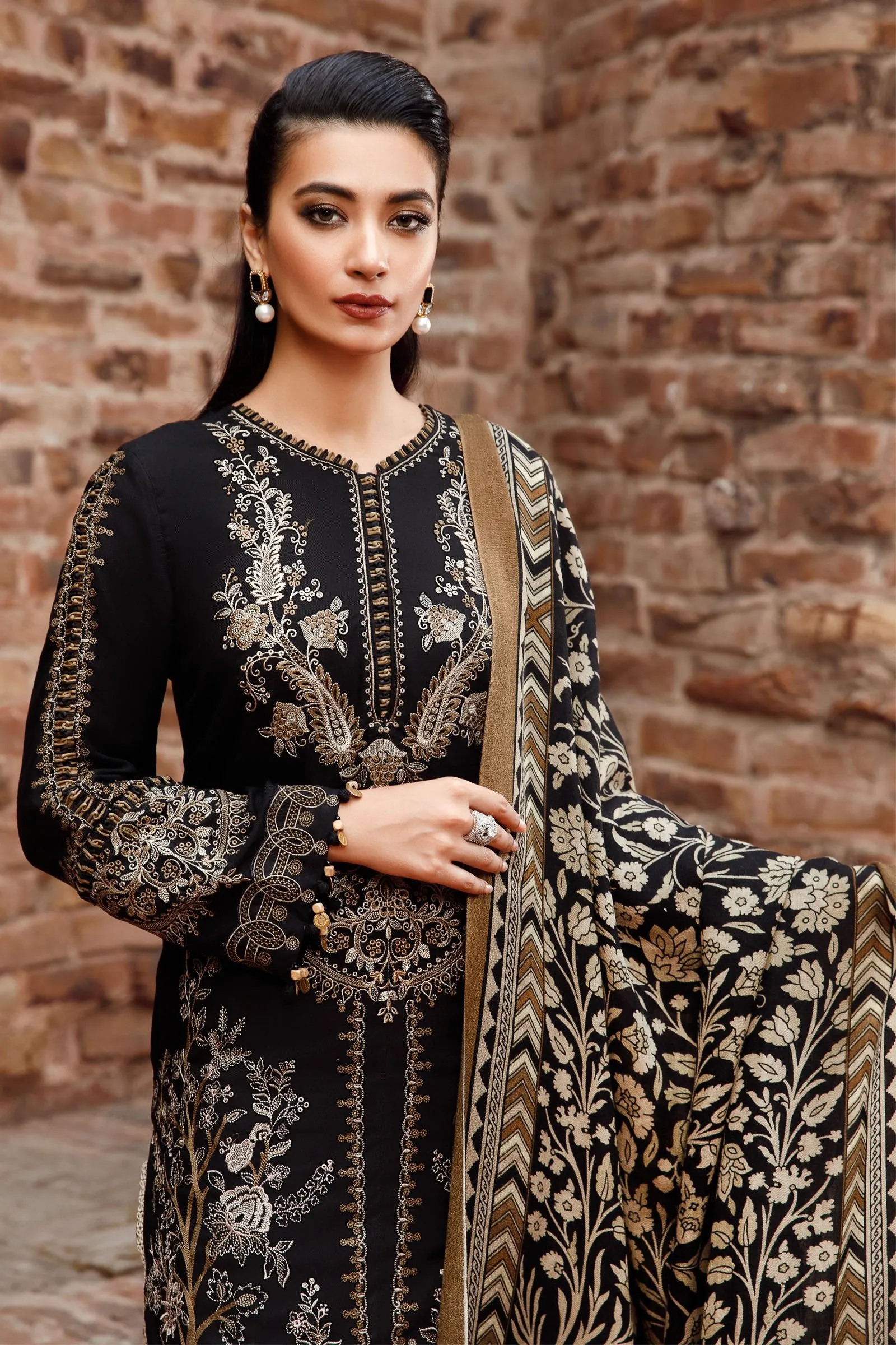 M Prints by Maria B Unstitched 3 Piece Winter Shawls Collection'2022-MPT-1606-B