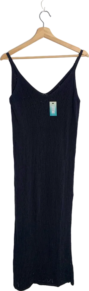New Look Black Crochet Maxi Dress S
