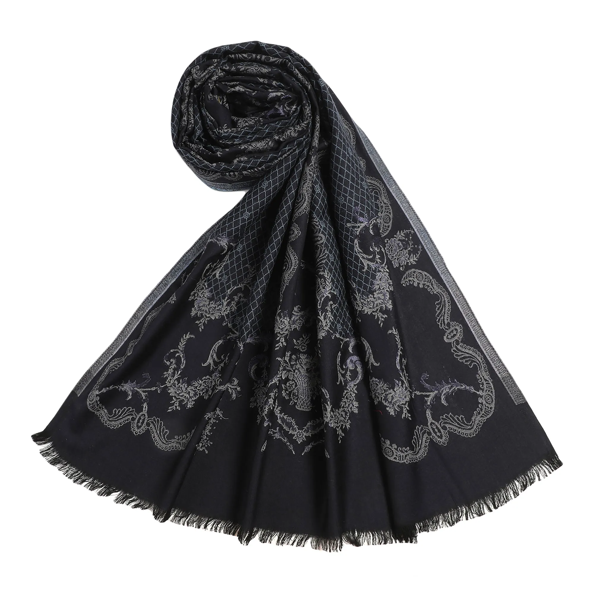 Penelope Woven Design Woolen Shawl