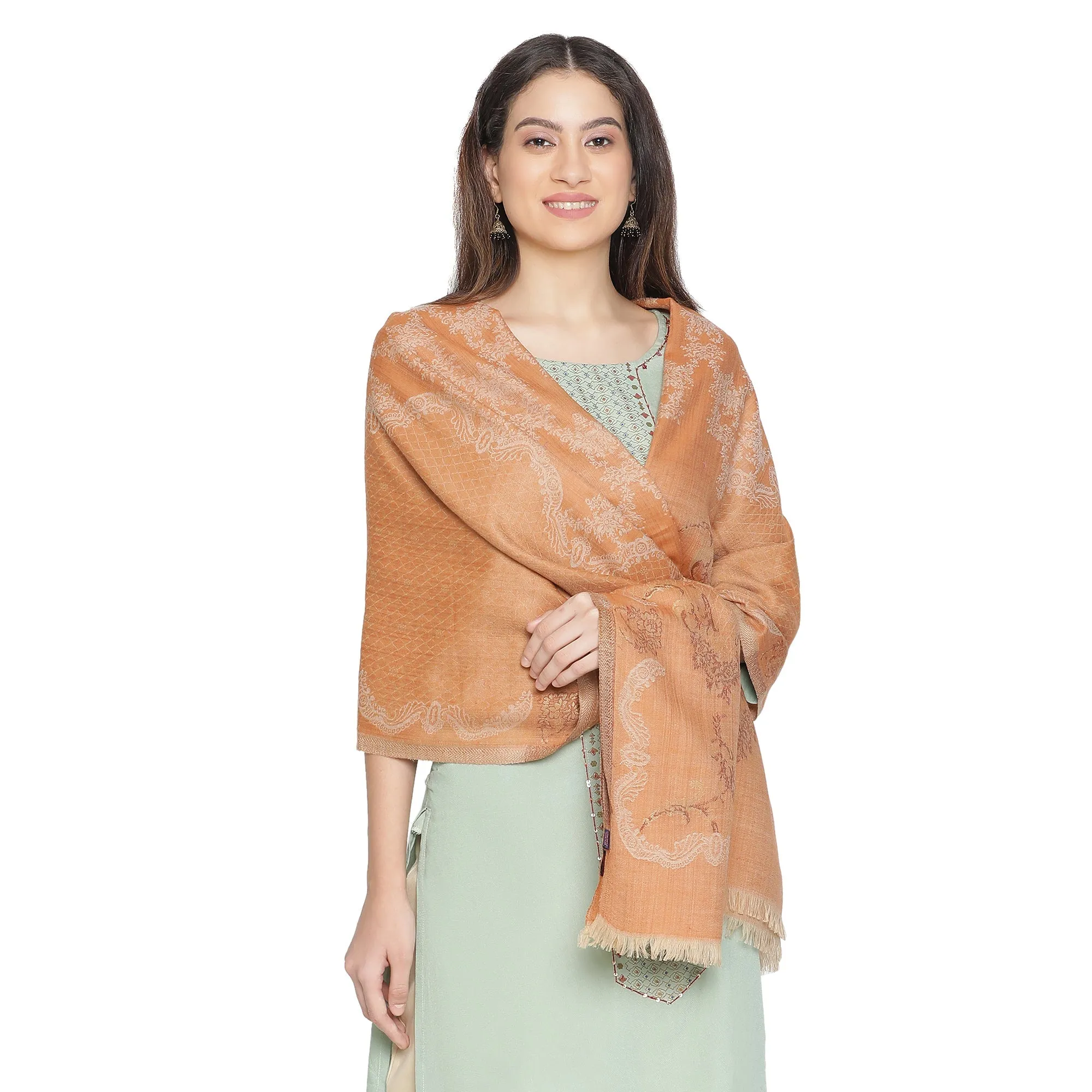 Penelope Woven Design Woolen Shawl