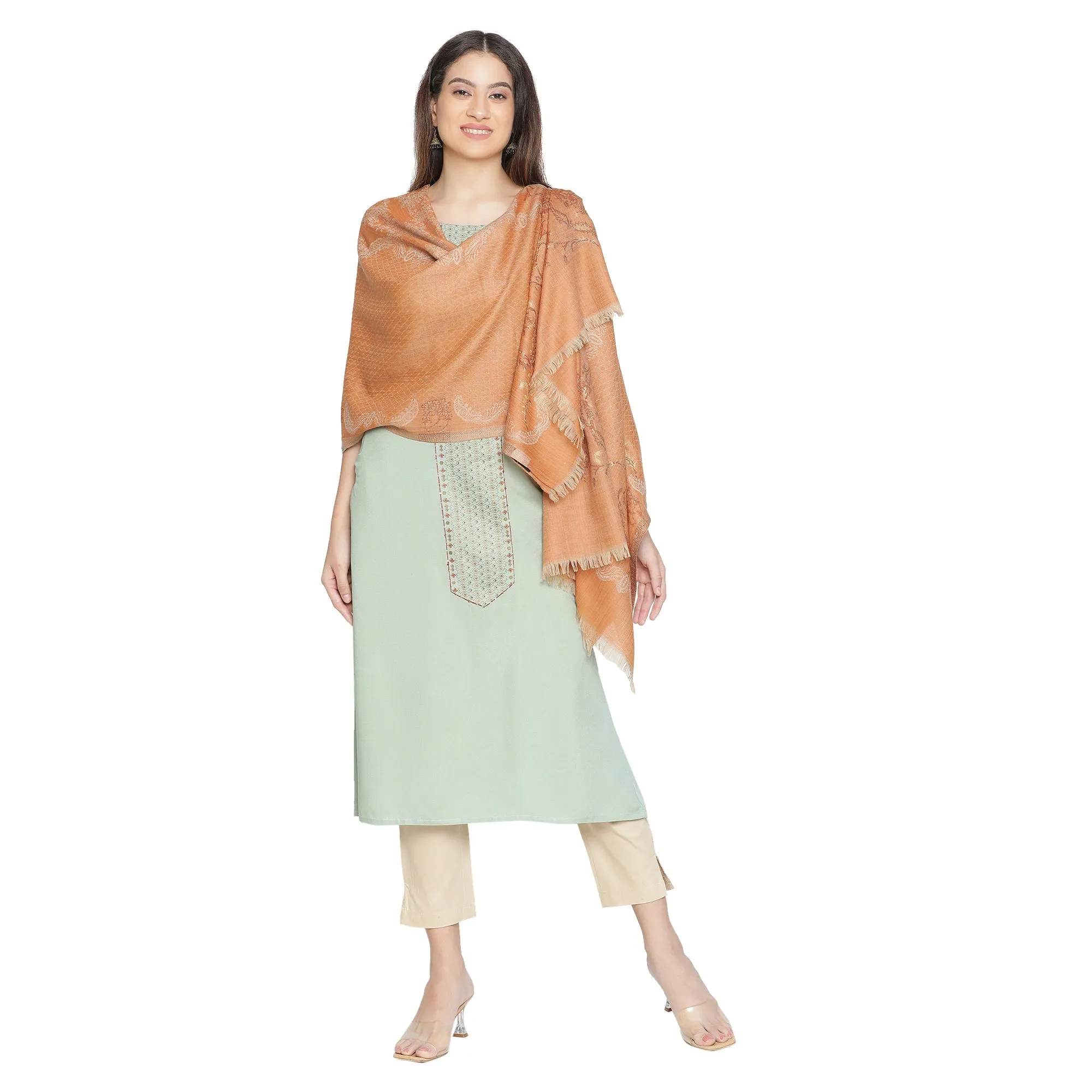 Penelope Woven Design Woolen Shawl
