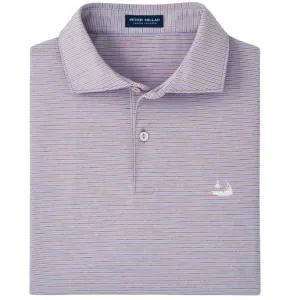Peter Millar Ambrose Performance Jersey Polo-Lavender Fog with Island Logo