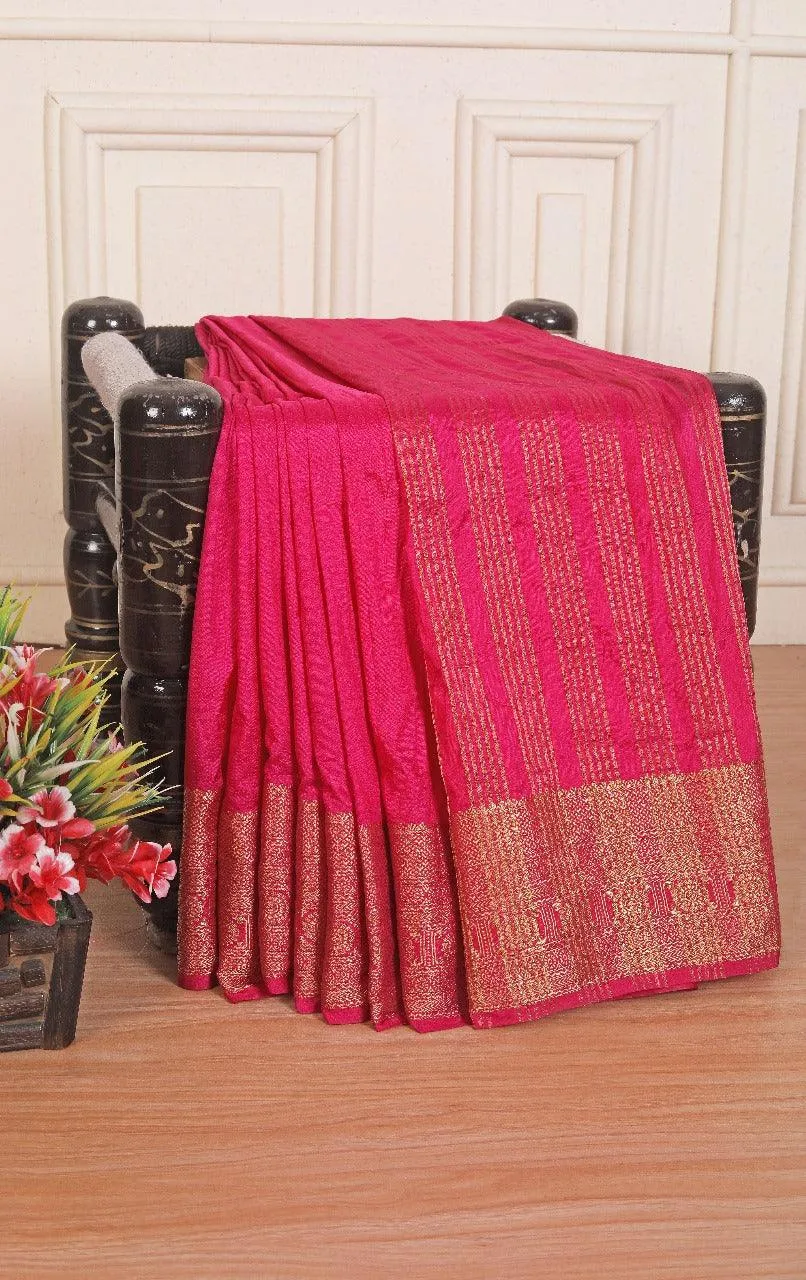 Pure Mysore Silk Sarees: Where Tradition Meets Luxury in Magenta