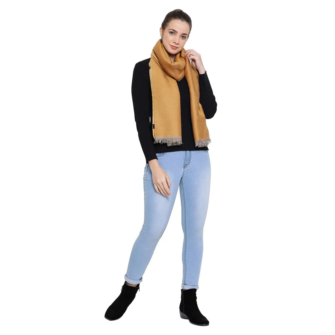 Reversible Woven Design Woolen Shawl