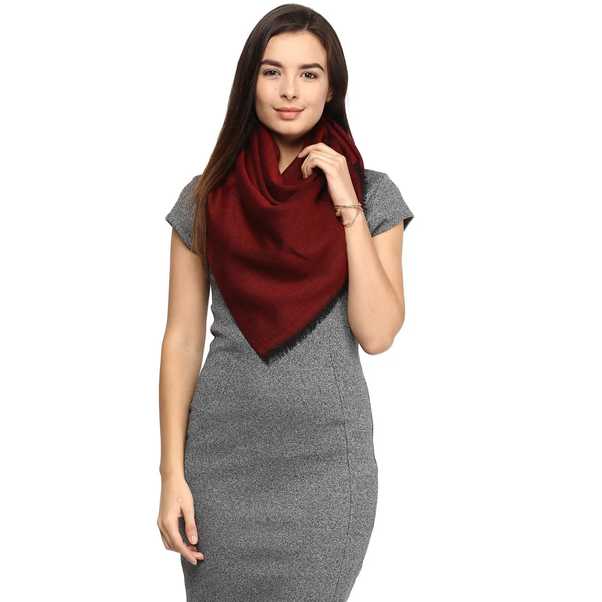 Reversible Woven Design Woolen Shawl