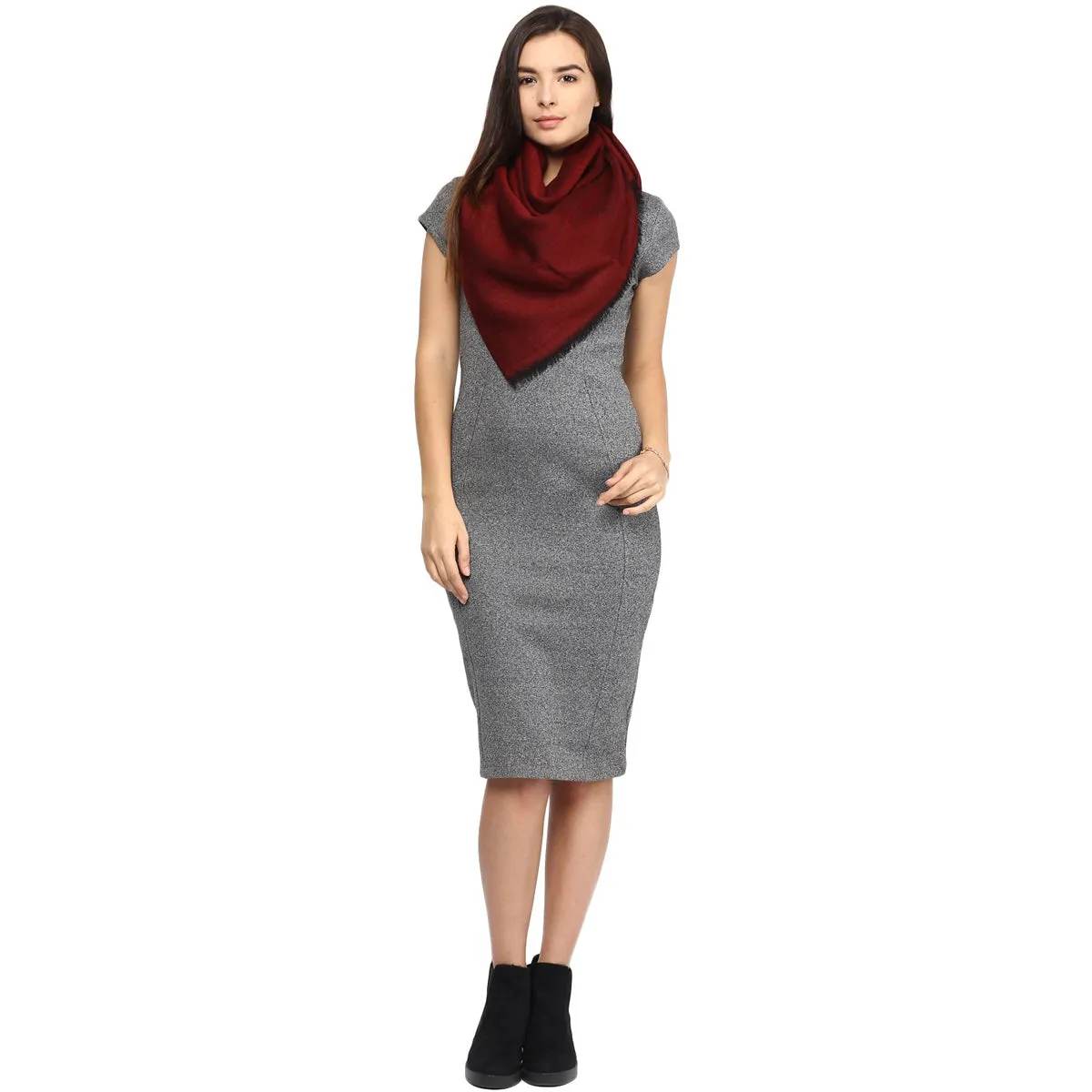 Reversible Woven Design Woolen Shawl