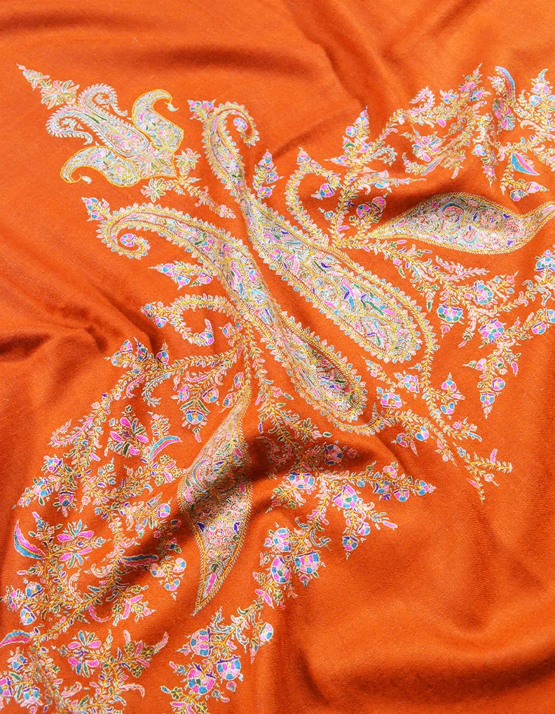 scarlet embroidery GI pashmina shawl 7883