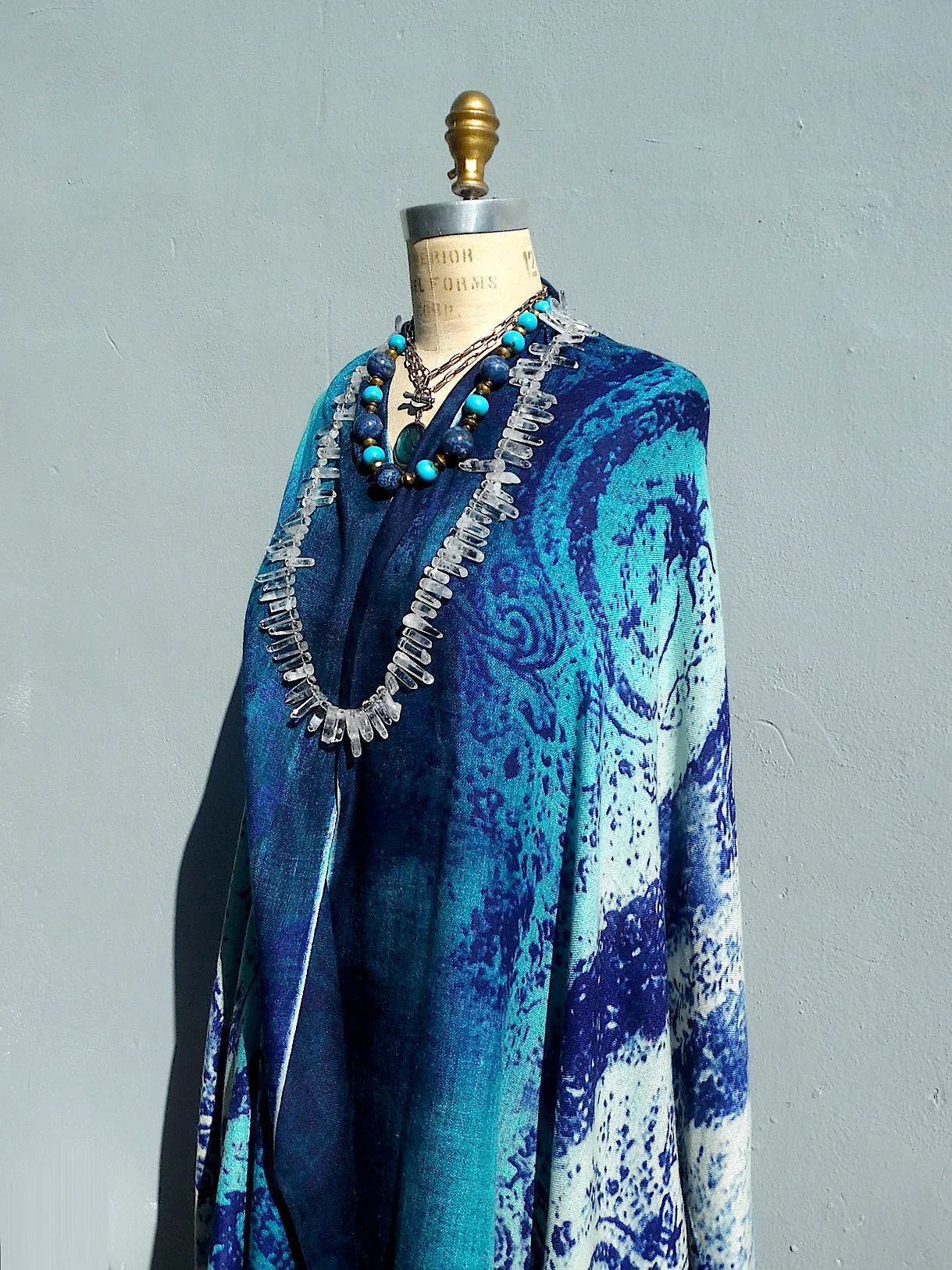 Silk Cashmere Shawl Paisley Extra Large