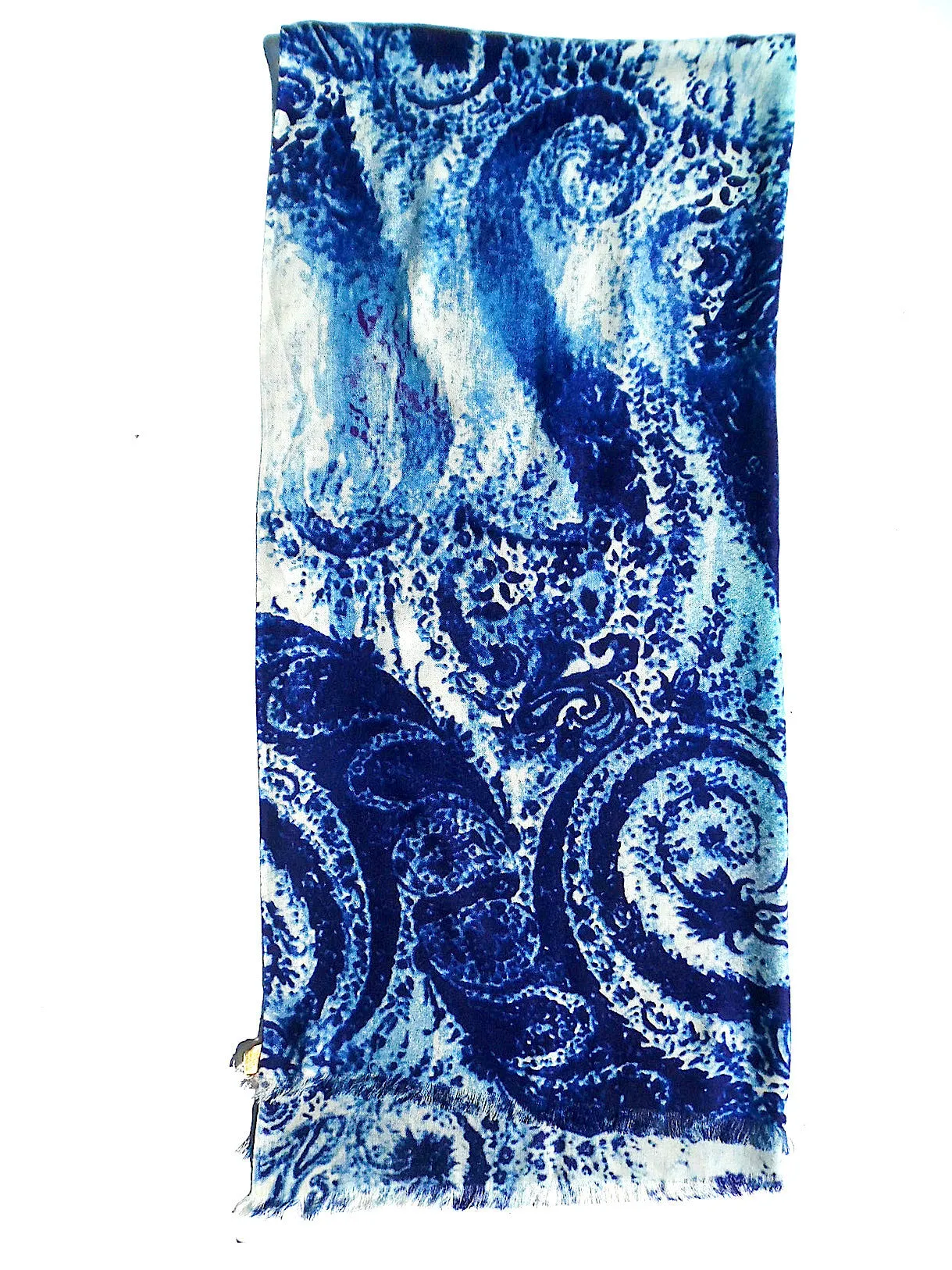 Silk Cashmere Shawl Paisley Extra Large