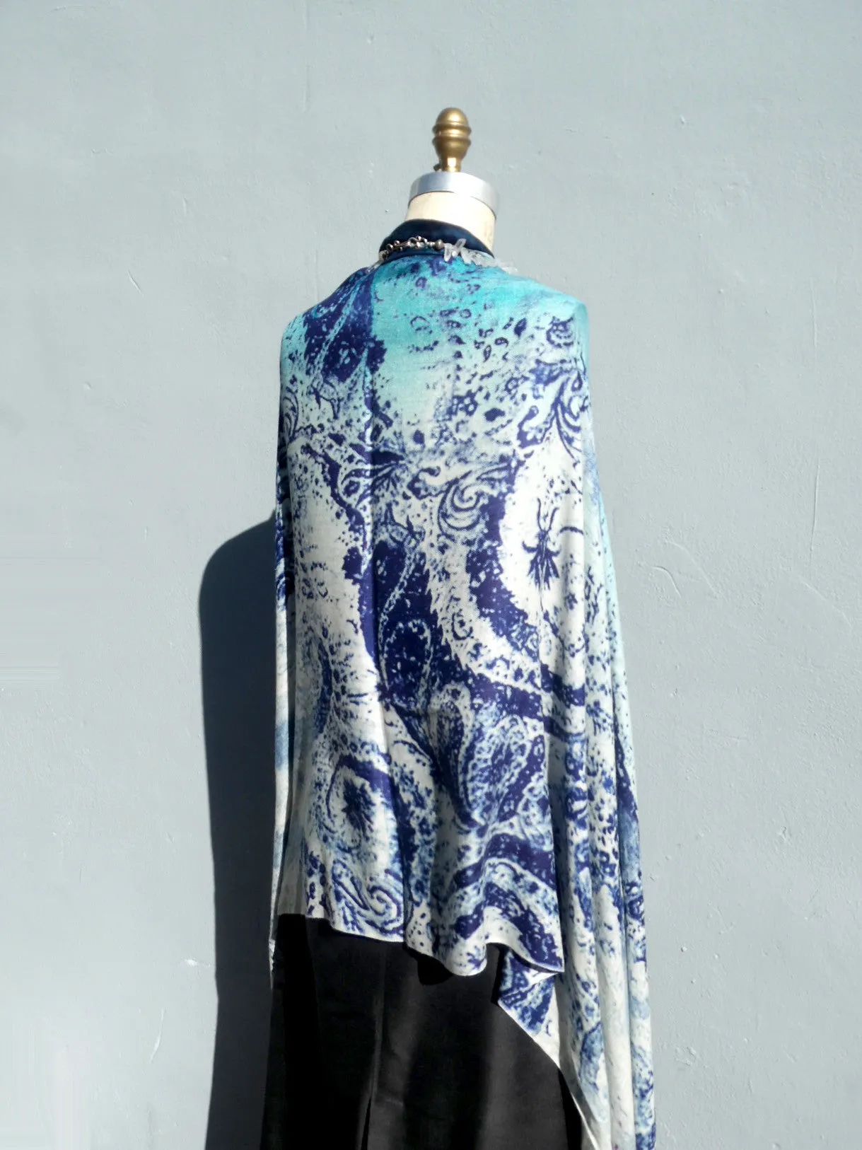 Silk Cashmere Shawl Paisley Extra Large