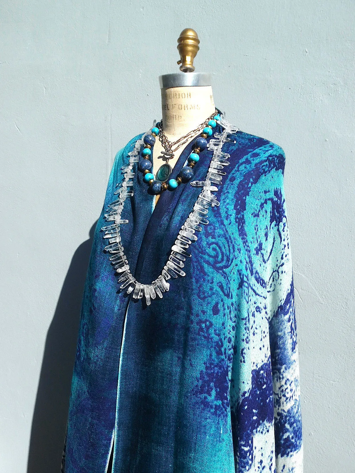 Silk Cashmere Shawl Paisley Extra Large