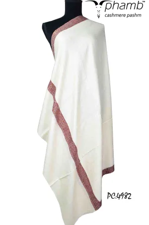 white sozni shawl - 4982