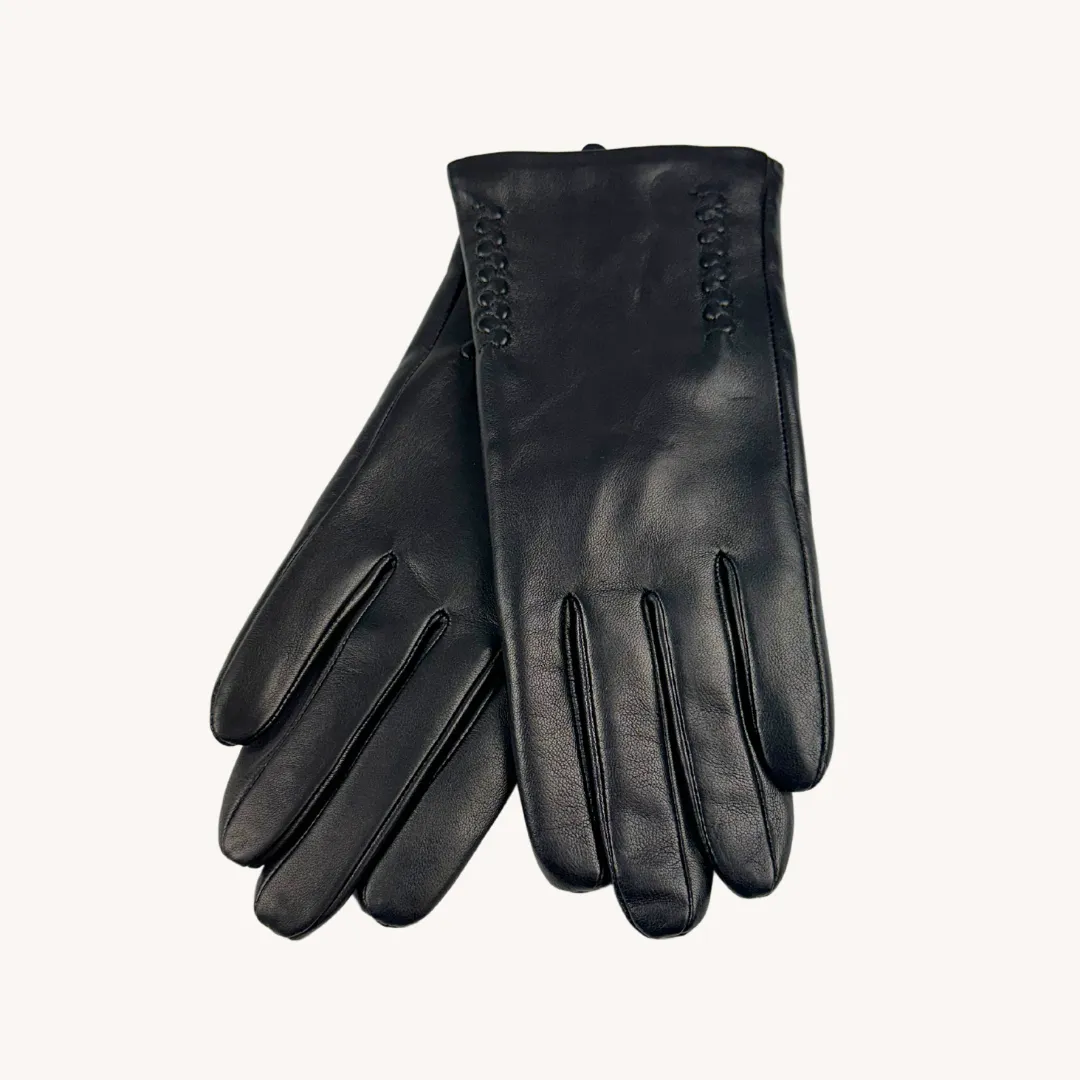 Women's Black Leather Gloves